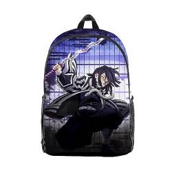 Jilijia Iguro Obanai Rucksack Anime 3D Gedruckt Teens Schulrucksack Jungen Mädchen Cartoon Rucksack Outdoor Reise Rucksack Wasserdichte Tasche von Jilijia