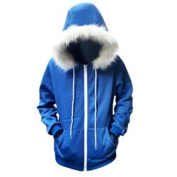 Jilijia Undertale Hoodies Anime Game Sans Cosplay Kostüm Hooded Sans Sweatshirt Herbst Winter Langarm Hoodie Mantel Jacke Sans Outerwear von Jilijia