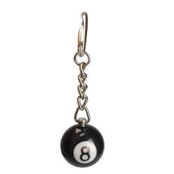 Kleine Schwarz 8 Billard Schmuck Anhänger Billard Keychain für Kreative Billard Schwarz Nr. 8 Großhandel Kleine Geschenk Spielzeug, 1 Stück., 0.98in von Jilin