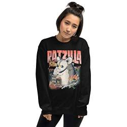 Jimbeels Ratzilla | Unisex Sweater | Lustiges Farbratten Monster | Damen Sweatshirt | Süße Farbratte Ratte | Lady's Pullover | Frauen und Mädchen von Jimbeels