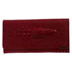 Jimenez Frauen Brieftasche Weibliche 2016 Geldbörsen Inhaber Lackleder 3D Prägung Alligator Damen Krokodil Lange Kupplung Brieftaschen (Rot) von Jimenez