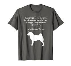 Along Came My Akita Inu Hunde Liebhaber T-Shirt von Jimmo Designs