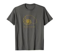 Golden Nautilus Shell T-Shirt für maritime Naturliebhaber T-Shirt von Jimmo Designs