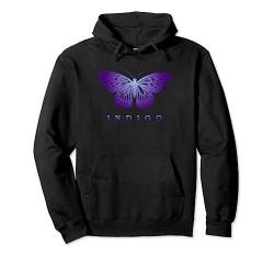 Indigo-Schmetterling, spirituell begabte Menschen Pullover Hoodie von Jimmo Designs