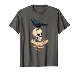 Rabe und Totenkopf für Literatur Liebhaber T-Shirt von Jimmo Designs