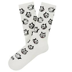 Jimmy Lion Athletic Felix Smile Socken für Damen und Herren - Weiß, Athletic Felix Smile - Weiß, 36-40 von Jimmy Lion