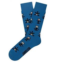 Jimmy Lion Felix The Cat Socken für Herren und Damen, limitierte Auflage, Felix Pattern - Blau, L von Jimmy Lion