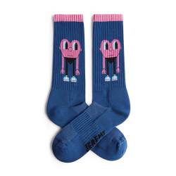 Jimmy Lion Jeremyville Socken für Damen und Herren - Größen 36-40 | 41-46 Limitierte Auflage, Athletic Giant Heart - Blau, 36-40 von Jimmy Lion