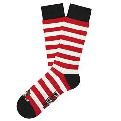 Jimmy Lion Wally Peek-A-Boo Socken für Männer und Frauen - Rot und Weiß Größe 36-40 Where's Wally? x Limited Edition. von Jimmy Lion