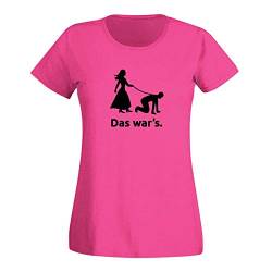 JGA T-Shirt Das War's Hochzeit Junggesellenabschied 15 Farben Damen XS - 3XL Feier Party Bräutigam Braut Trauzeuge Malle Dance Party, Größenauswahl:M, Farbe/Logo:pink - Logo schwarz von Jimmys Textilfactory