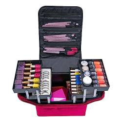 Make-up-Box | Großer Make-up-Taschen-Reiseetui-Organizer - Multifunktionale Make-up-Aufbewahrungsbox, Geschenk für Freundin oder Make-up-Künstler Jimtuze von Jimtuze