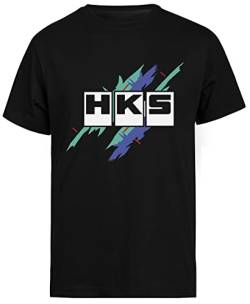 Hks Vintage Schwarzes T-Shirt Mit Kurzen Ärmeln Für Herren von Jinbetee