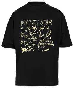 Mazzy Star Schwarzes Baggy Tee Unisex-T-Shirt in Übergröße von Jinbetee