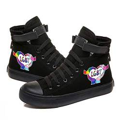 Homosexuell Stolz Schuhe High Top Klett Sneakers LGBT Regenbogen Classic Casual Canvas Schuhe für Frauen Männer von Jinlin