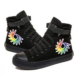Homosexuell Stolz Schuhe High Top Klett Sneakers LGBT Regenbogen Classic Casual Canvas Schuhe für Frauen Männer von Jinlin