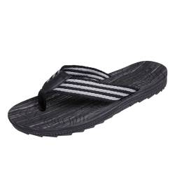 Jinsha Männer Flip Flops Sommer Erwachsene Flip Flops Strand & Pool Schuhe（G/Black gray 39） von Jinsha