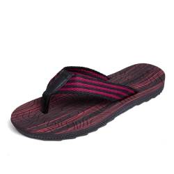 Jinsha Männer Flip Flops Sommer Erwachsene Flip Flops Strand & Pool Schuhe（G/Black red 47） von Jinsha