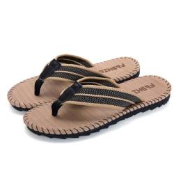 Jinsha Männer Flip Flops Sommer Erwachsene Flip Flops Strand & Pool Schuhe（brown 42） von Jinsha