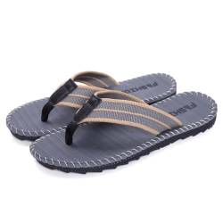 Jinsha Männer Flip Flops Sommer Erwachsene Flip Flops Strand & Pool Schuhe（gray 43） von Jinsha