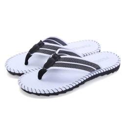 Jinsha Männer Flip Flops Sommer Erwachsene Flip Flops Strand & Pool Schuhe（white 43） von Jinsha