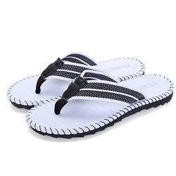 Jinsha Männer Flip Flops Sommer Erwachsene Flip Flops Strand & Pool Schuhe（white 45） von Jinsha