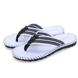 Jinsha Männer Flip Flops Sommer Erwachsene Flip Flops Strand & Pool Schuhe（white 47） von Jinsha