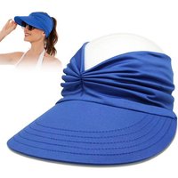 Jioson Sonnenhut Sonnenhüte Damen Sommer Hüte mit Pferdeschwanz marineblau (1-St) von Jioson