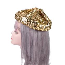 Jiqoe Bejeweled Hut für Junggesellinnenabschied, Hut für Schauspieler, Schauspielerin, Nachtclub, mit Schmucksteinen besetzter Hut von Jiqoe