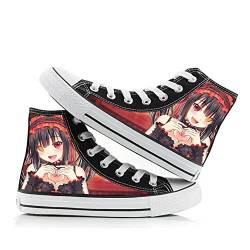 Date A Live Schnürschuhe aus Segeltuch Anime Merch Cosplay Schuhe High Top Paar Doodle Schuhe Mode Turnschuhe Casual Sneakers für Kinder Erwachsene, Typ 1, 39.5 EU von Jiumaocleu