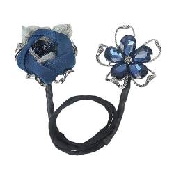 Frauen Kristall Blume Haar Clip Barrette Roll Tool Haar Haarnadel Haar Bun Maker Haar Werkzeug Pferdeschwanz Styling von Jkapagzy