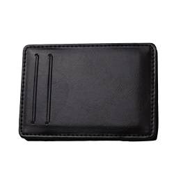 Jkapagzy 1PC Ultra Dünn PU Leder Frauen Männer Brieftaschen Münze Karte Beutel Fall Carbon Geldbörsen Tasche Kupplung Brieftaschen Faser Schlank, Schwarz , aufrecht von Jkapagzy