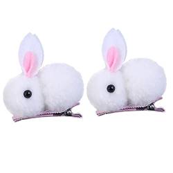 Koreanische Kinder Haarspangen Nette Plüsch Kaninchen Elastische Haarnadel Winter Bunny Haarnadeln Zubehör Stirnband Farbe Haar Mädchen von Jkapagzy