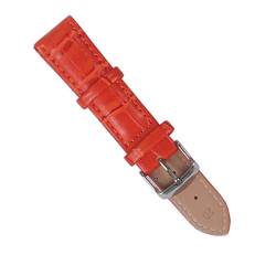 1 PC-Lederband Band Uhren 12mm 14mm 16mm 18mm 20mm 22mm Männer Frauen Uhrenarmbänder Gürtel 9 Farben, Orange, 14mm von Jksdp
