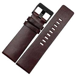 Lederband 22-30mm-Leder-Armband-Uhrenarmband-Uhrenarmband-Uhren Zubehör Dunkelbraun Schwarz,28mm von Jksdp