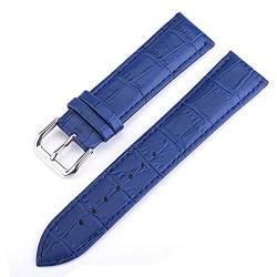 Uhrenarmband-Gurt-Frau Uhrenarmbänder Lederarmband Uhrenarmband 10 24mm Mehrfarbenuhrenarmbänder, Blau, 18mm von Jksdp