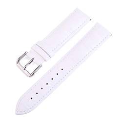 Uhrenarmband-Gurt-Frau Uhrenarmbänder Lederarmband Uhrenarmband 10 24mm Mehrfarbenuhrenarmbänder, Weiß, 13mm von Jksdp