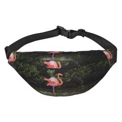 Japan Mount Fuji Landschaft bedruckte Hüfttasche Bauchtasche Bauchtasche mit verstellbarem Gürtel für Männer Frauen Sport Laufen Wandern Joggen, Zwei Flamingos, Einheitsgröße von Jmorco