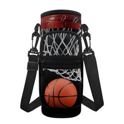 Jndtueit Basketball-Wasserflaschenhülle, 3D-Ball tragen, schützen und isolieren Sie Ihre Flasche, für Frauen, Wandern, Camping, Reisen von Jndtueit