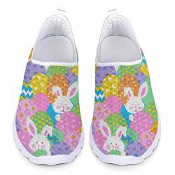 Jndtueit Osterhase-Girl-Laufschuhe, Buntspecht-Kaninchen-Netz, leichte Füße, modische Sportschuhe. von Jndtueit