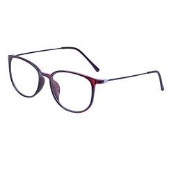 JoXiGo Brille Ohne Sehstärke für Damen Herren - Klar Linse TR90 Metall Brillenfassungen Ultraleicht(13g) - Brillenetuis von JoXiGo