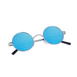 JoXiGo Runde Sonnenbrille Polarisiert Herren Damen UV400 - Metall Rahme - Brillenetuis Brillenkette von JoXiGo