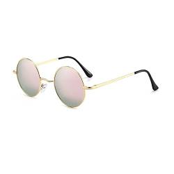 JoXiGo Sonnenbrille Herren Damen Polarisiert UV400, Runde Metall Rahme Klassische Retro Brille von JoXiGo