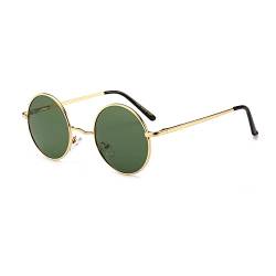 JoXiGo Sonnenbrille Herren Damen Polarisiert UV400, Runde Metall Rahme Klassische Retro Brille von JoXiGo