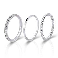 Joacii Edelstahl Ringe für Männer Zehenringe Stapelbare Ringe für Frauen Ringe Set Comfort Fit Größe 9 von Joacii