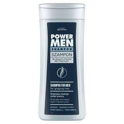 JOANNA Power Man Shampoo zur Entfernung Grauer Haare für Männer - Beseitigt Allmählich Anzeichen von Vergrauung - Guarana und Provitamin B5 - zum Systematischen Einsatz - Inhalt 200 ml von Joanna
