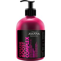Joanna Professional Farb-Toner Tönungs-Shampoo in Rosa-Grau für das Haar - mit Mikroprotein - dauerhafte Farbtoning - Locken-Glanz & warme Farbe Pink - 500 g von Joanna