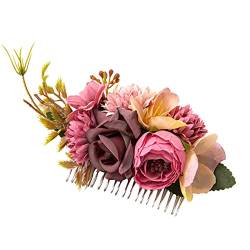 Blume Haarkamm,Blumen für Haarhochzeit | Brautkopfschmuck Haarnadeln Haarspangen Dutt Chignon Haarschmuck für Frauen Blumenmädchen Bräute Joberio von Joberio