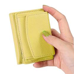 Joberio Faltbare -Brieftasche, 3,94 Zoll 2023 New Pocket Wallet für Frauen, weich blockierender Kreditkartenhalter mit Münzfach für Reisen im Freien, Geldaufbewahrung aus echtem Leder für Männer von Joberio