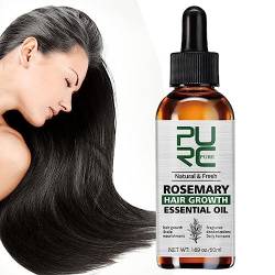 Joberio Rosmarin-Haaröl,Bio- und reines Haarwachstumsöl | 50 ml Haarwuchsöl, Kopfhautmassagegerät, Haaröl für Spliss und trockene Kopfhaut, ätherische Rosmarinöle, Behandlung gegen Haarausfall von Joberio