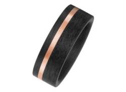 Fingerring JOBO Fingerringe Gr. 58, Roségold 585-Carbon, rosegold (roségold 585) Damen Fingerringe von Jobo